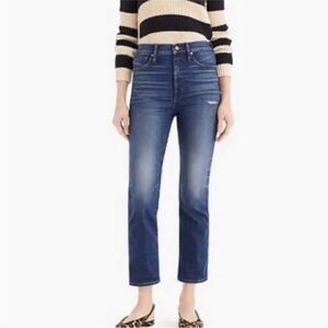 EUC J. Crew Point Sur Jeans 11" kick out crop 28